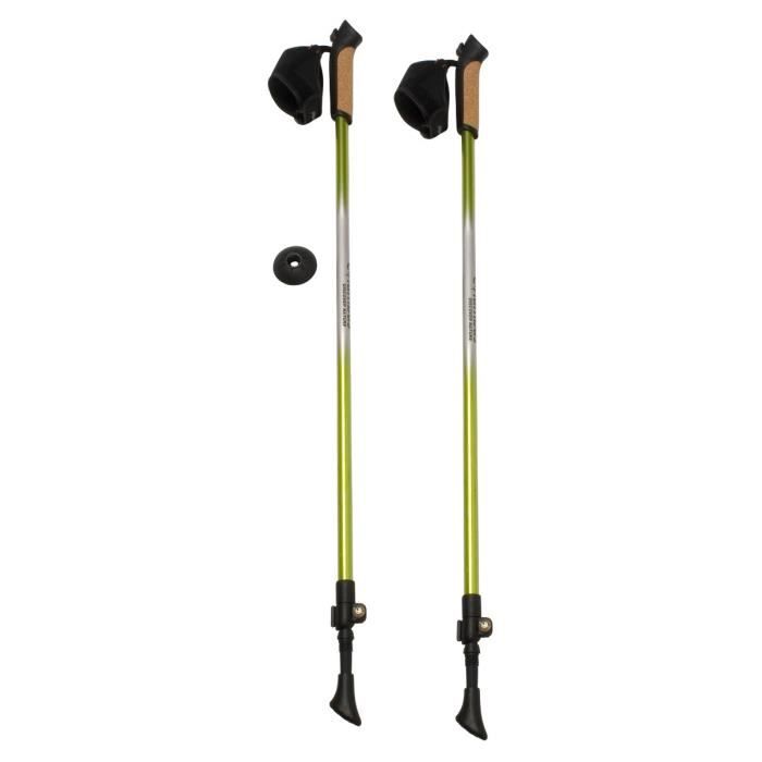 Bâtons De Marche Nordique KADVA Halna – Réglables 84-135 Cm Quick Lock – Carbone & Aluminium Vert – Léger Et Stable Pour Randonnée