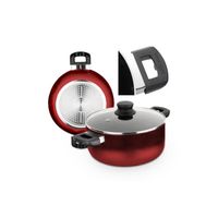 CASSEROLE - FAITOUT - MARMITE  EVOLUTION Marmite 24 cm rouge + couver