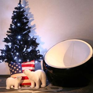 SAPIN DE NOEL - ARBRE DE NOEL Sapin noir 150 cm avec 80 led blanche intégrées