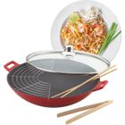 TAJINE - WOK - COUSCOUSSIER  wok fonte rouge 36 cm