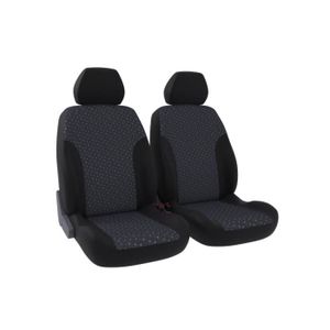 DBS Bogota Jeu de 2 Housses Universelles Si?ges Avant en Polyester Noir avec Jacquard moucheté