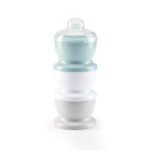 THERMOBABY 3 Boites de Transport pour Poudre de Lait Vert Céladon