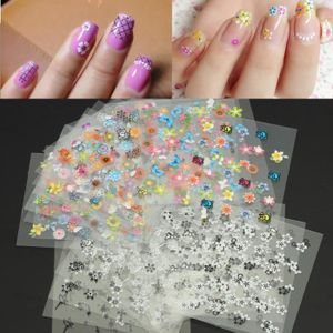 STICKERS , STRASS Lot 30 Fleur Papillon Sticker Ongle 3D Mixte Décor