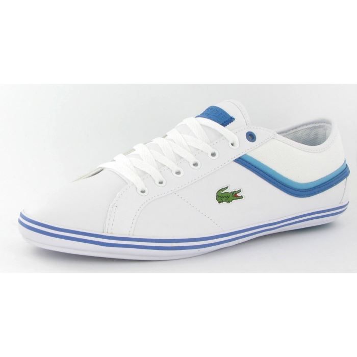 Chaussures Lacoste Cairon Leather Blanc Blanc Achat / Vente basket