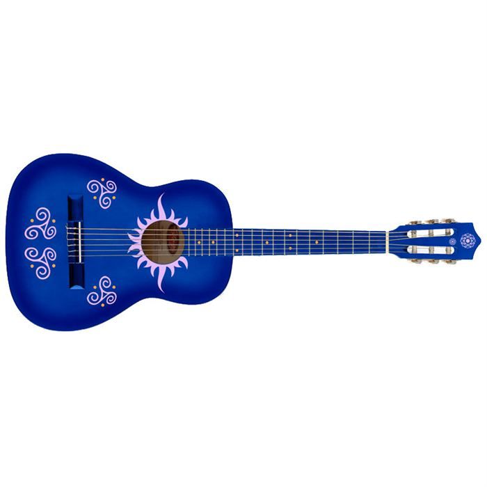 Pack Guitare Classique 1/2 AMROVA Enfant 6-8 Ans - Avec 10 Accessoires, Housse, Accordeur, Bleu