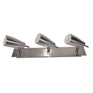 NOVA Barre 3 lumi?res 40x10 cm nickel satiné LED intégré 3xGU10 5W, 3x310 lumens, 4200°k blanc neutre