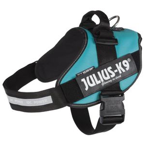 JULIUS-K9 Harnais Power IDC - 3 - XL : 82-115 cm-50 mm - Pétrole - Pour chien