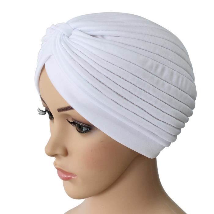 CHAPEAU , BOB Unisexe élégant Bonnet Turban Chapeau Plissé Tête. \u2039\u203a