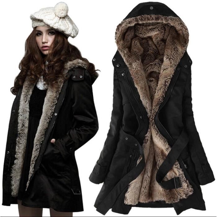 femme epaissir fleece faux fur manteau chaud d hiver femme epaissir fleece faux fur manteau chaud d hiver