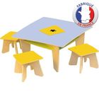  Table d'Activité avec 3 Tabourets