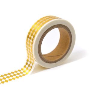 TOGA Masking tape - blanc losanges or - 10m