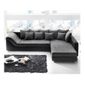  Canapé d'angle convertible River noir/gris