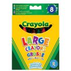 JEU DE PEINTURE-DESSIN-COLORIAGE 8 gros crayons à la cire lavable Crayola