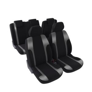DBS Columbia Jeu Complet de Housses Universelles en Polyester Noir avec maille metalisée