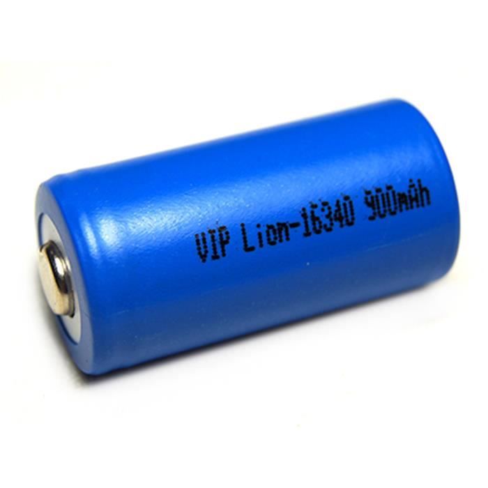 Pile Rechargeable Liion Cr123A 16340 3.7V 900mAh Vip Achat / Vente