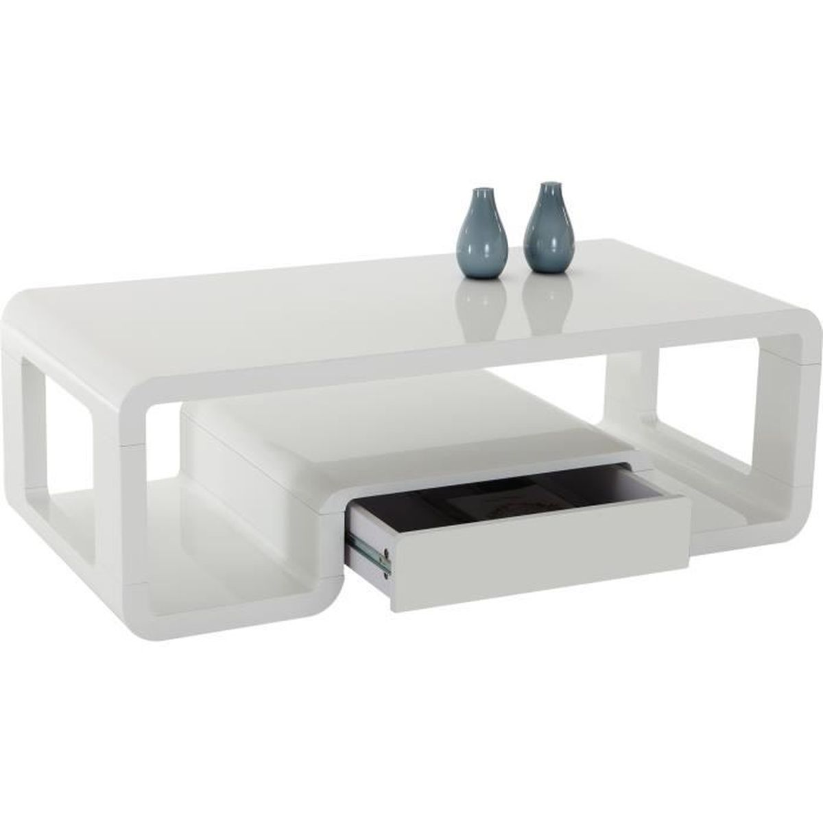 Table basse laque blanc avec tiroir achat / vente table basse ...