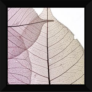 Tableau encadré 60x60 - Feuilles rose