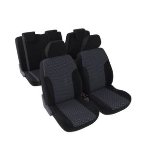 DBS Bogota Jeu Complet de Housses Universelles en Polyester Noir avec Jacquard moucheté