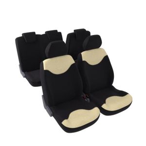 DBS Caracas Jeu Complet de Housses Universelles en Polyester Noir et Beige