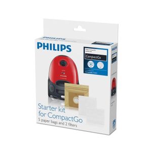 Accessoire aspirateur - PHILIPS FC8018/01 Kit: sacs papiers (lot de 5) + 1 filtre moteur + 1 filtre de sortie