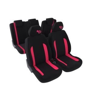 DBS Lima Jeu Complet de Housses Universelles en Polyester Noir et Fuchsia