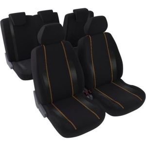 DBS Memphis Jeu Complet de Housses Universelles en Polyester Noir
