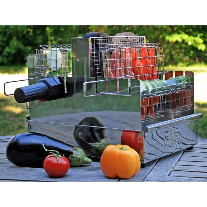 barbecue charbon vertical inox