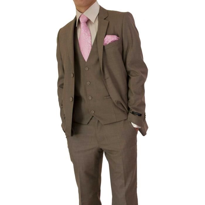 Costume trois pièces beige homme... Beige Achat / Vente costume