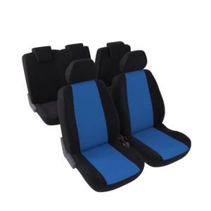 DBS Dallas Jeu Complet de Housses Universelles en Polyester Noir et Bleu