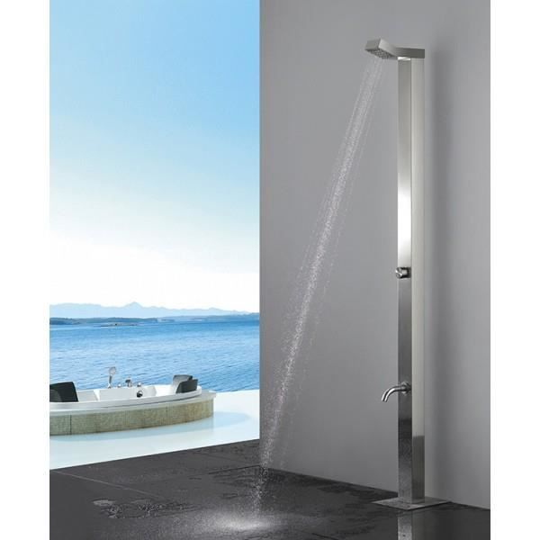 Douche d'extérieur en Inox 200x10cm douche de jardin inoxydable S165