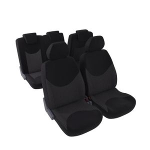 DBS Santiago Jeu Complet de Housses Universelles en Polyester Noir avec Jacquard Tissé Noir