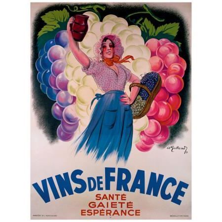 affiche ancienne vins de franc