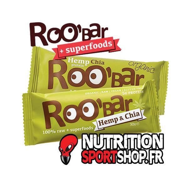 Roo'Bar est une barre de fruits Bio 100 % crue aux superaliments. Elle