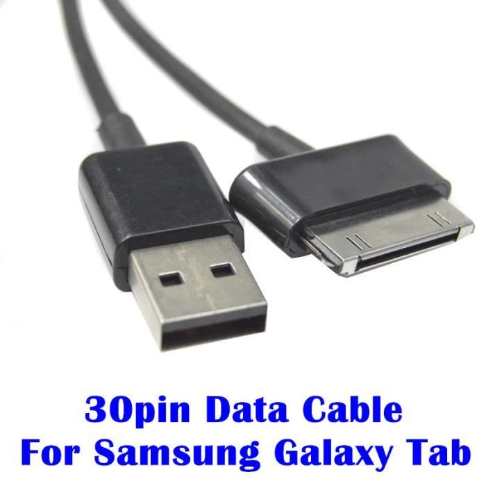 Câble USB Noir pour Tablette Samsung Galaxy Tab / Connectiques