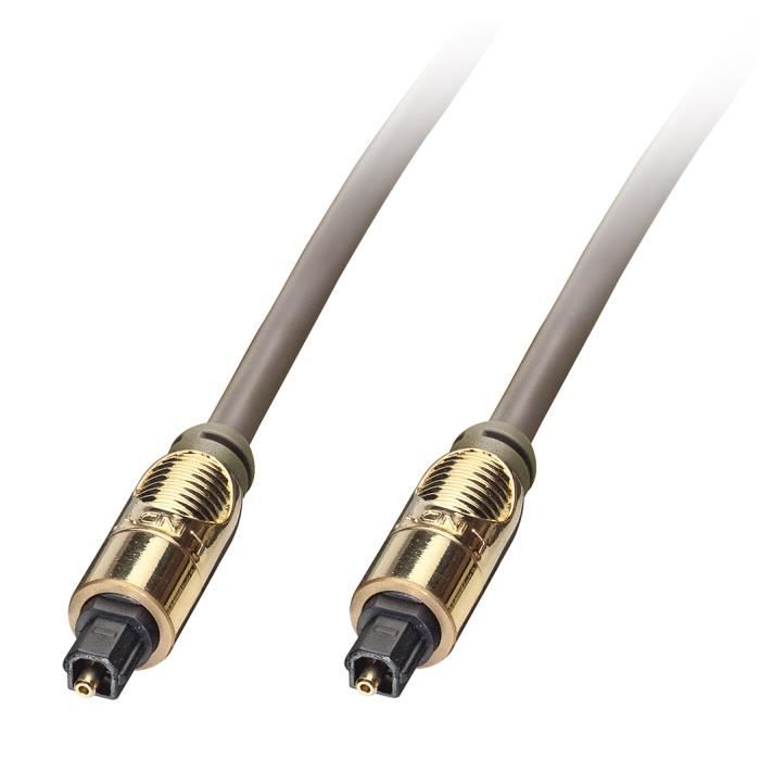 Câble optique TosLink. SPDIF GOLD,20m. Câble Premium avec