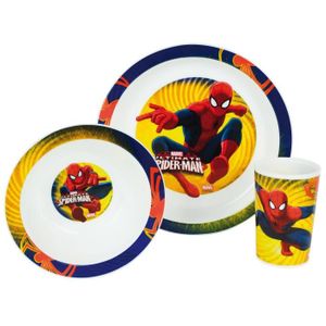 Spiderman Ensemble lunch : Assiette - Verre - Bol