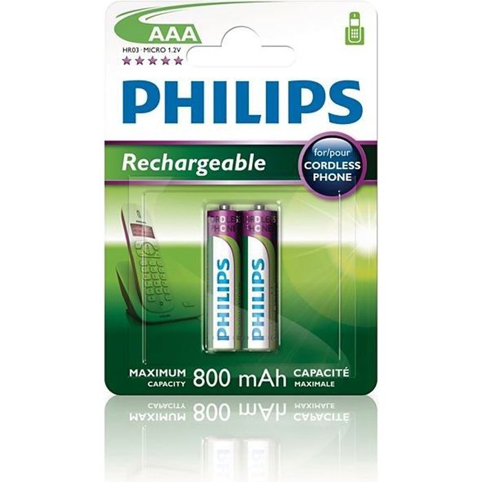 Piles Rechargeable AAA LR03 800 mAh Achat / Vente piles 2 Piles