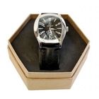  MONTRE LAGUIOLE TONNEAU BRACELET CUIR NOIR