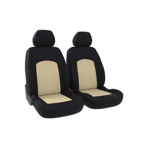 DBS Brice Jeu de 2 Housses Universelles Si?ges Avant en Polyester Gris et Beige