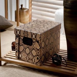 Boîte python en carton compressé d'un aspect glacé 24x32,5x16 cm