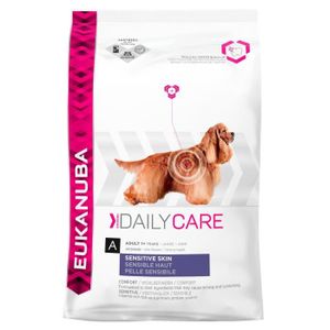 Eukanuba Croquette au poulet Daily Care Peau Sensible - De toutes les races - Pour chien adulte - 12kg