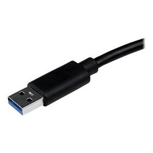 STARTECH Adaptateur réseau USB 3.0 vers Gigabit Ethernet - Convertisseur USB vers RJ45 avec port USB - M/F - Noir
