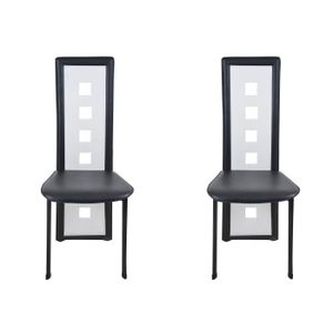CHAISE Chaises design Kim noir blanc - Lot de 2 Moloo CHAISE Chaises design Kim noir blanc - Lot de 2 Moloo