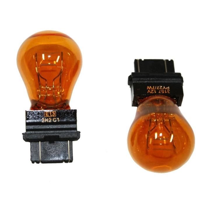 2x Ampoules PY27 7W 12V WX2 5x16q Orange Ambré Achat Vente phares