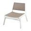 CHAISE - FAUTEUIL JARDIN  Fauteuil de jardin aluminium blanc, assise marron