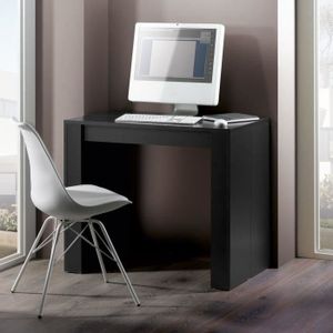 FINLANDEK Table ? manger extensible NAURRA 8 personnes 50-90-135-180-225x90 cm - Noir