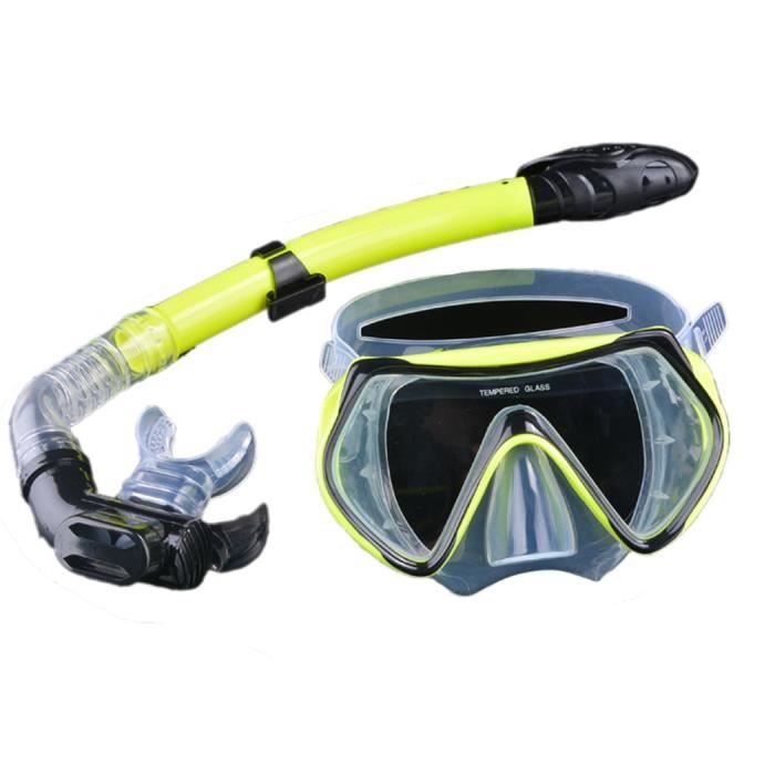 Masque De Plongée Yeux De Poisson UPALDHOU - Vue Panoramique Anti-buée - Silicone Et Verre Trempé - Noir