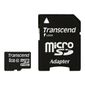 CARTE MEMOIRE TRANSCEND Mémoire micro SD card 8Go avec adapteur
