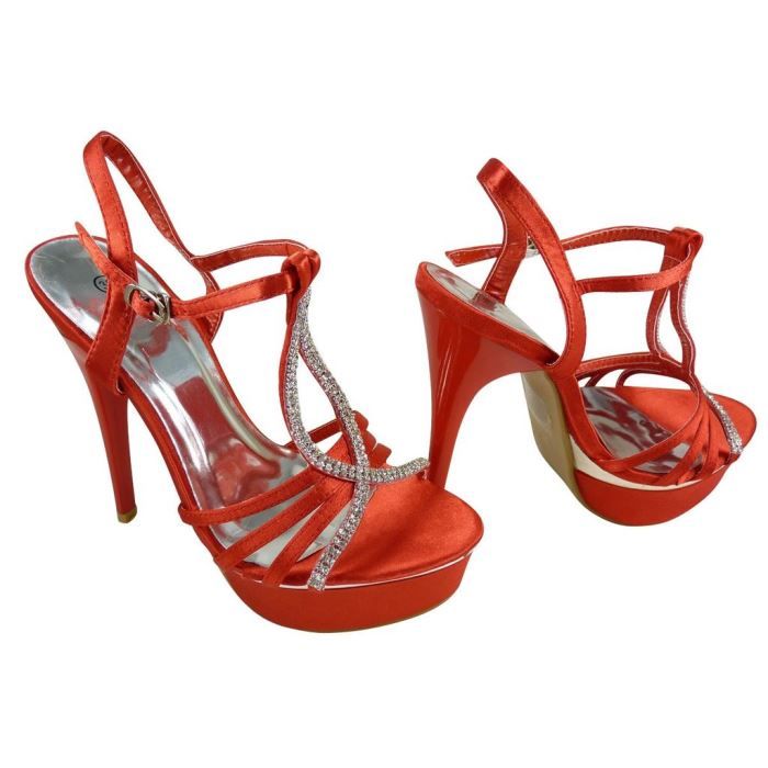 chaussure ouverte rouge