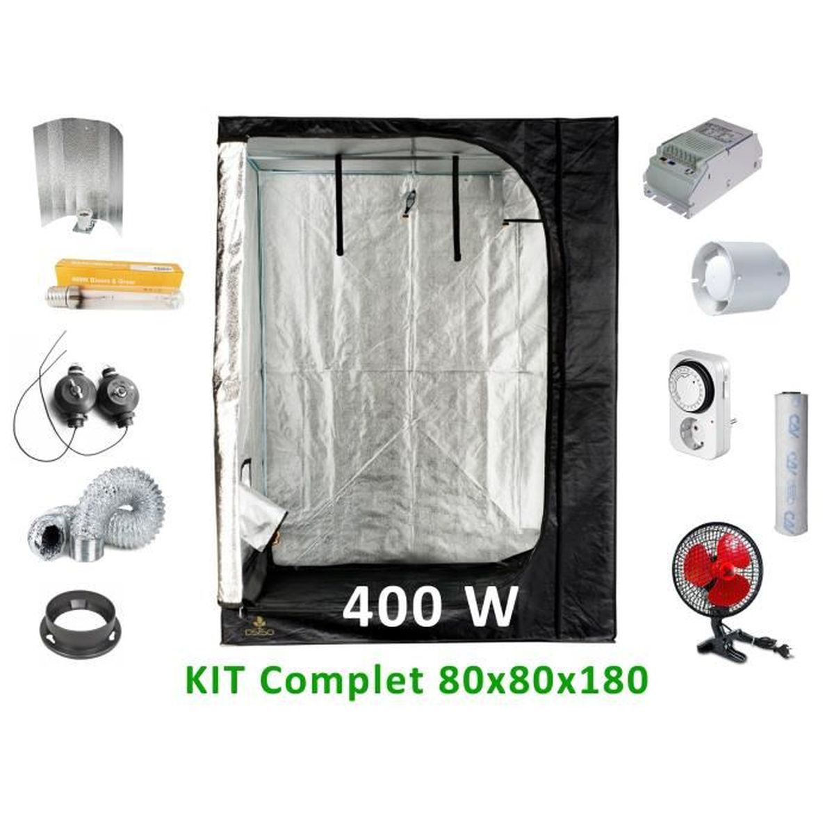 Kit de culture Complet 400w 80 cm Achat / Vente chambre